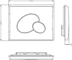 WeltWasser Клавиша смыва Marberg MAR 410 RD хром матовый – фотография-2